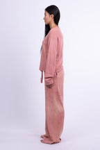 rose quartz organic cotton loose pants