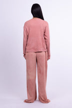 rose quartz organic cotton loose pants