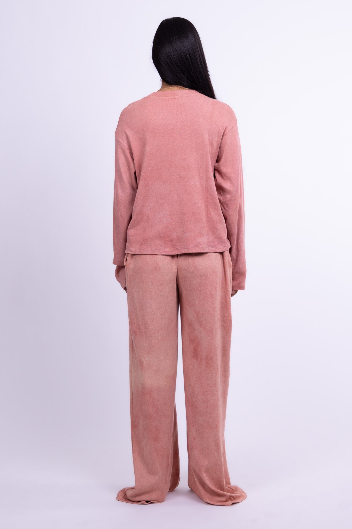rose quartz organic cotton loose pants