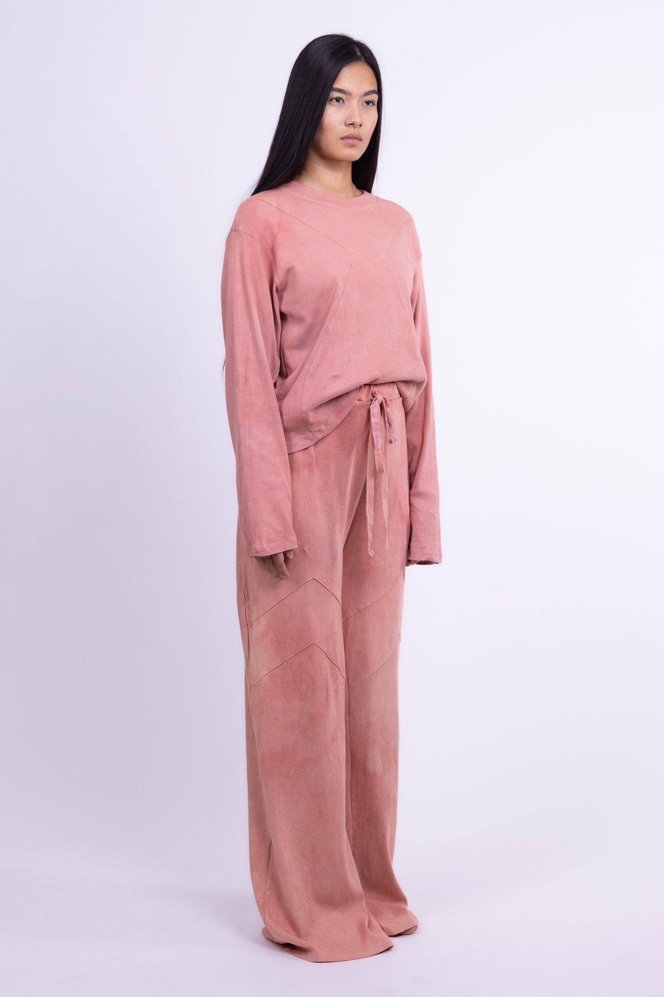 rose quartz organic cotton loose pants