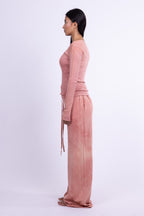 rose quartz organic cotton long sleeve shirt