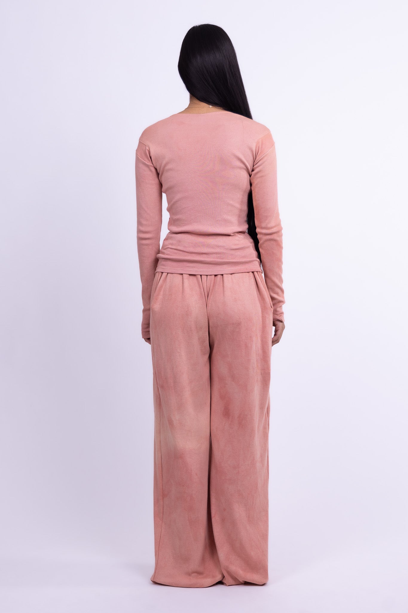 rose quartz organic cotton long sleeve shirt
