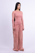 rose quartz organic cotton long sleeve shirt