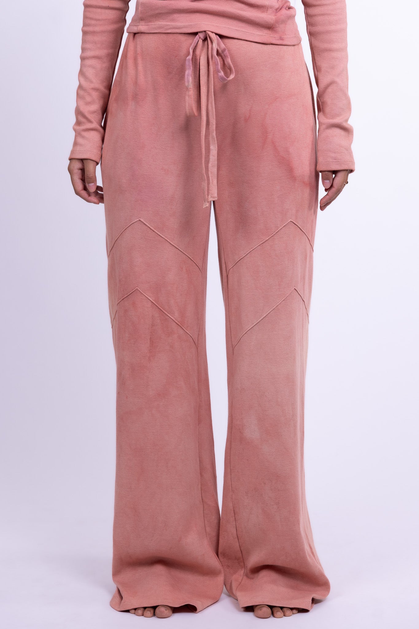 rose quartz organic cotton loose pants
