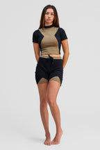 malachite organic cotton shorts