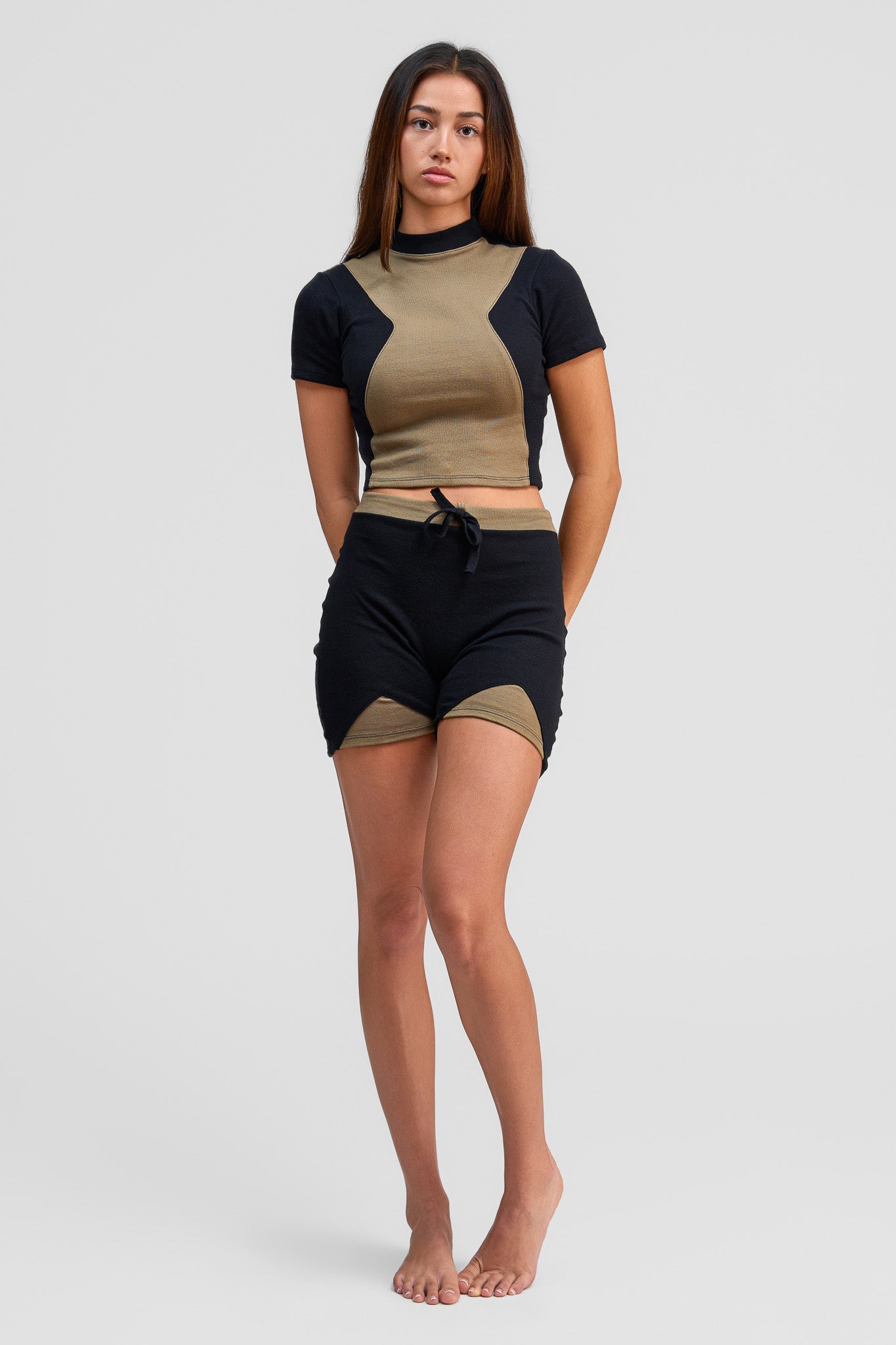 malachite organic cotton shorts