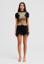 malachite organic cotton shorts