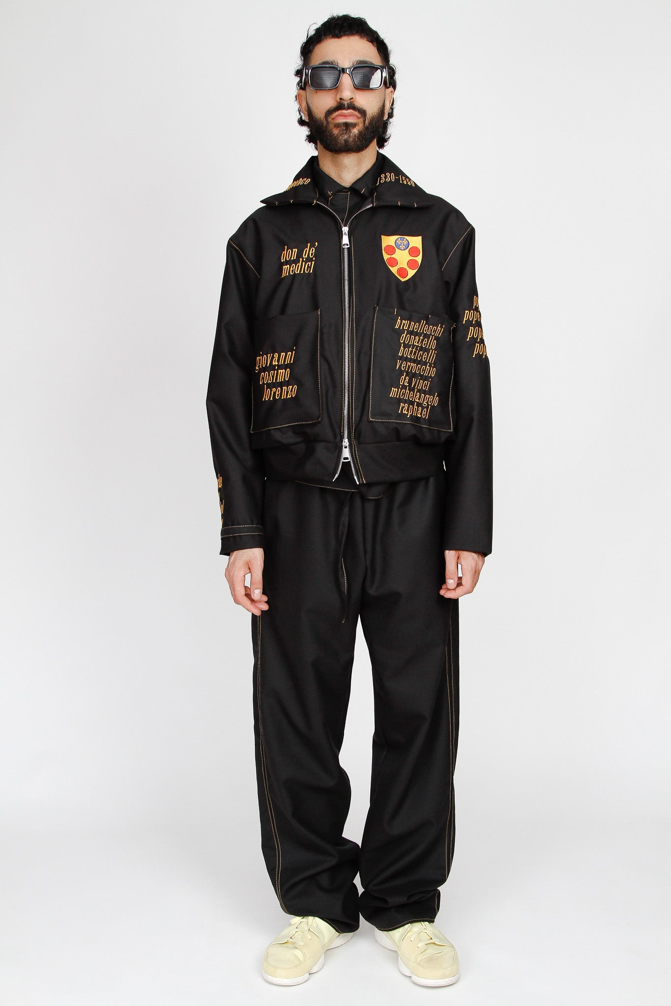 a.v.b medici black wool jacket