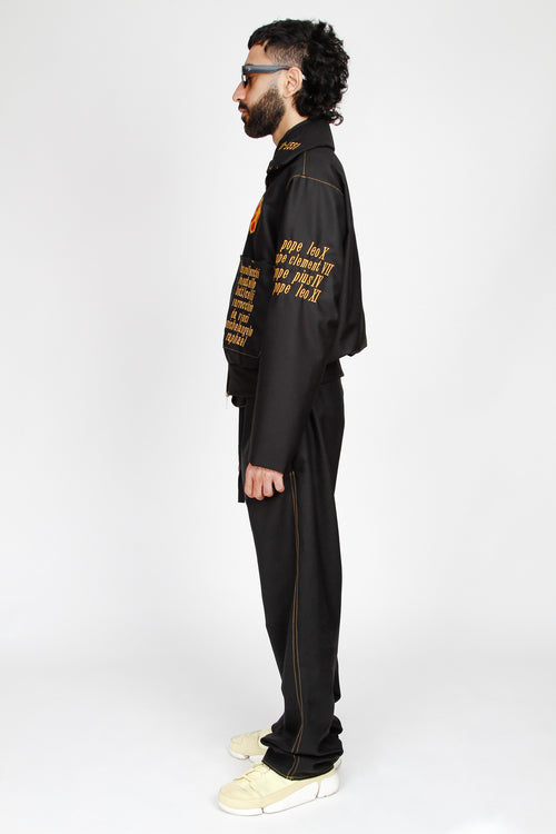 a.v.b medici black wool jacket