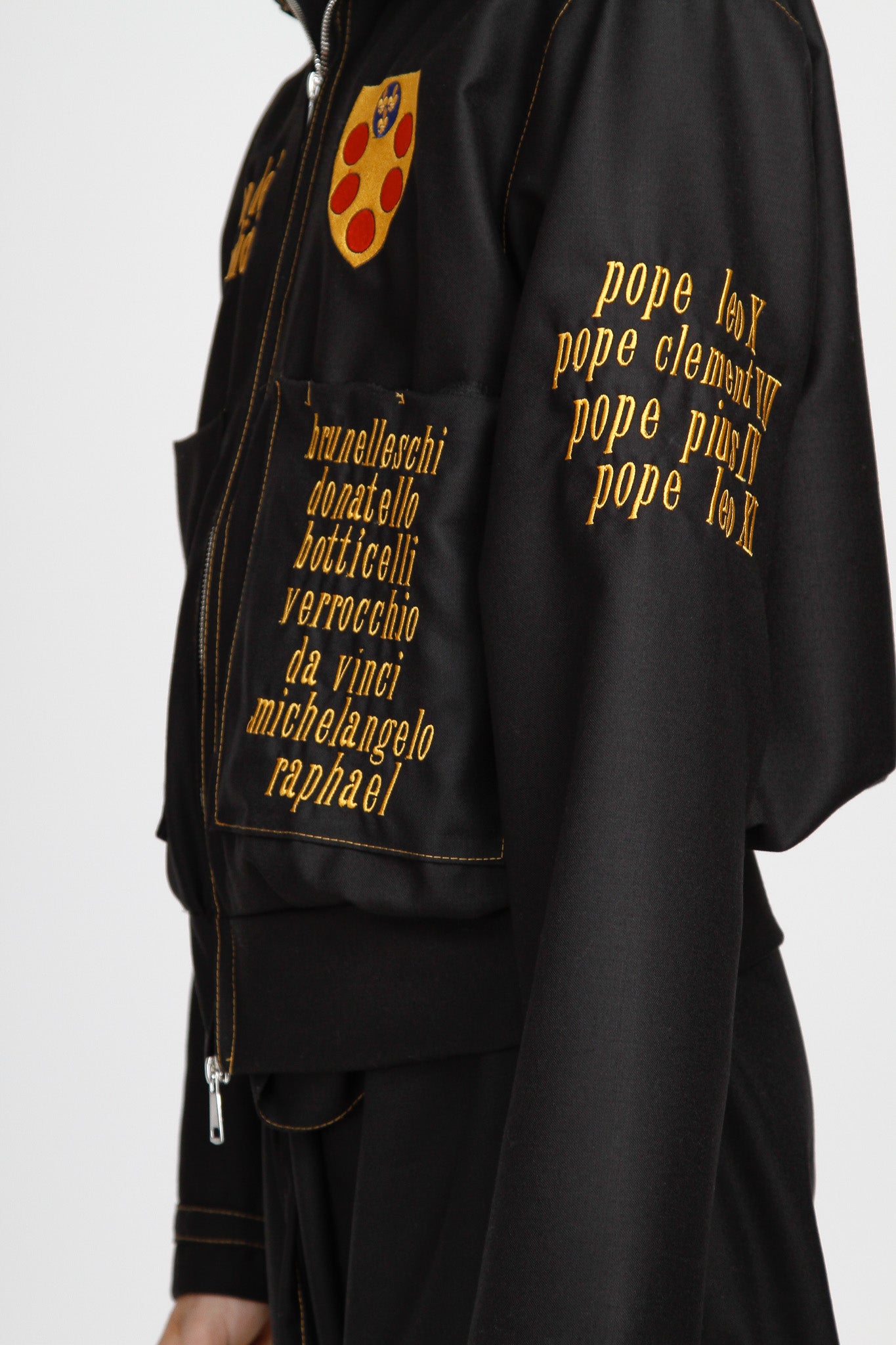 a.v.b medici black wool jacket