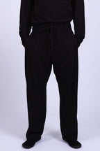 black organic cotton pants