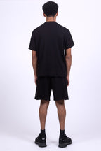 black organic cotton shorts