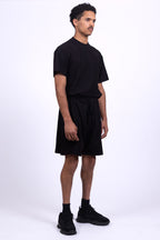 black organic cotton shorts