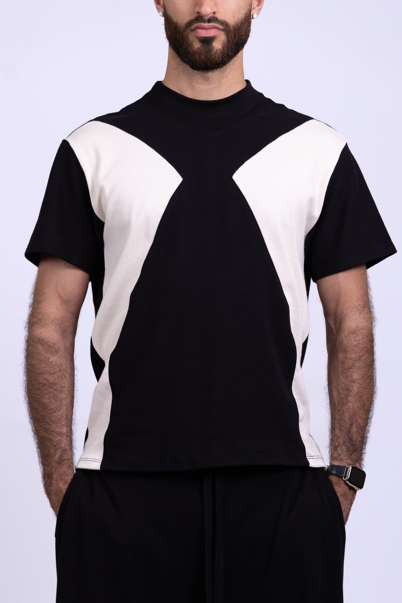 white black organic cotton shirt