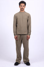 olive organic cotton pants