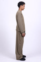 olive organic cotton pants