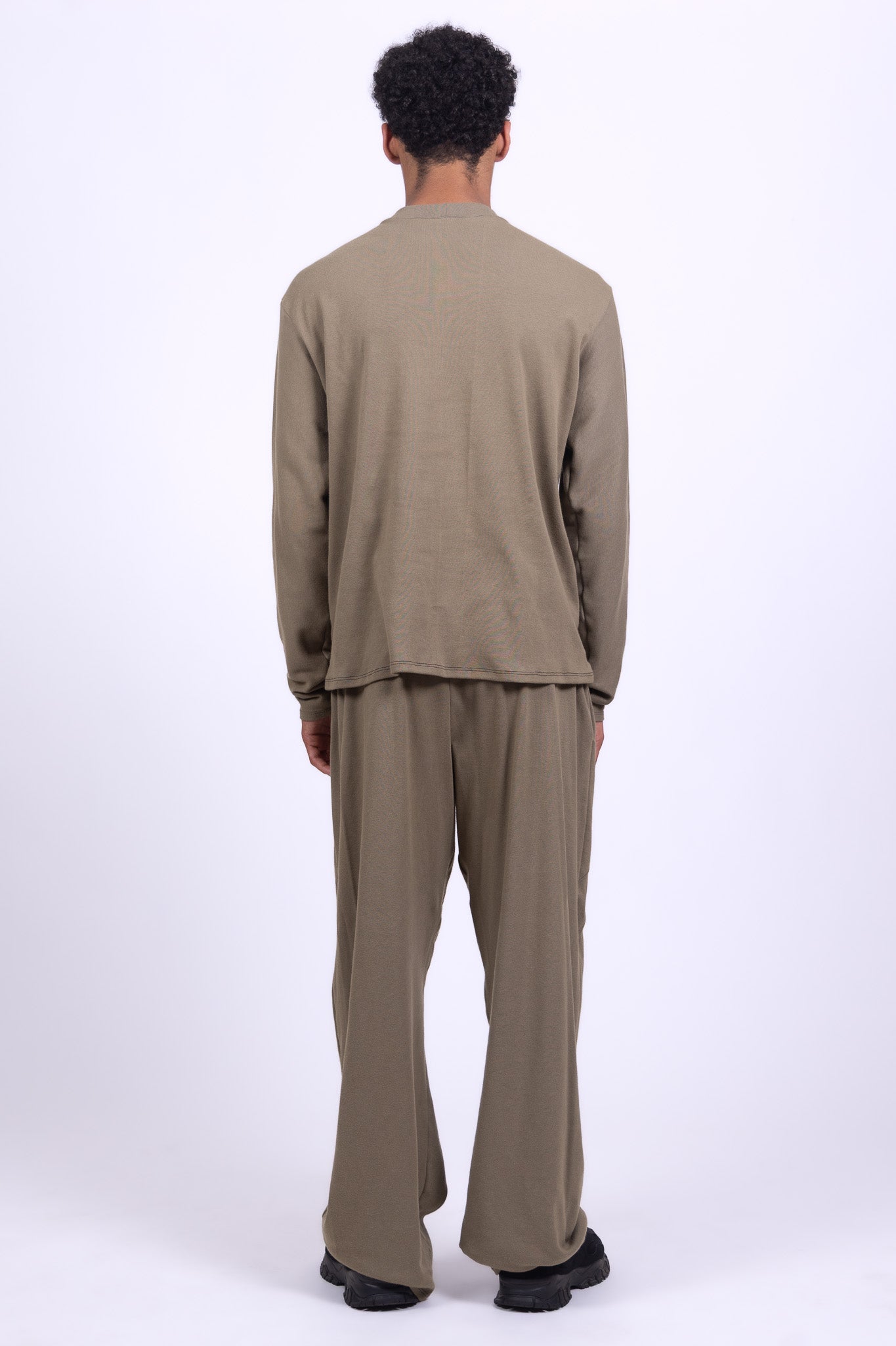 olive organic cotton long sleeve shirt