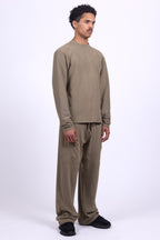 olive organic cotton pants
