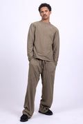 olive organic cotton pants