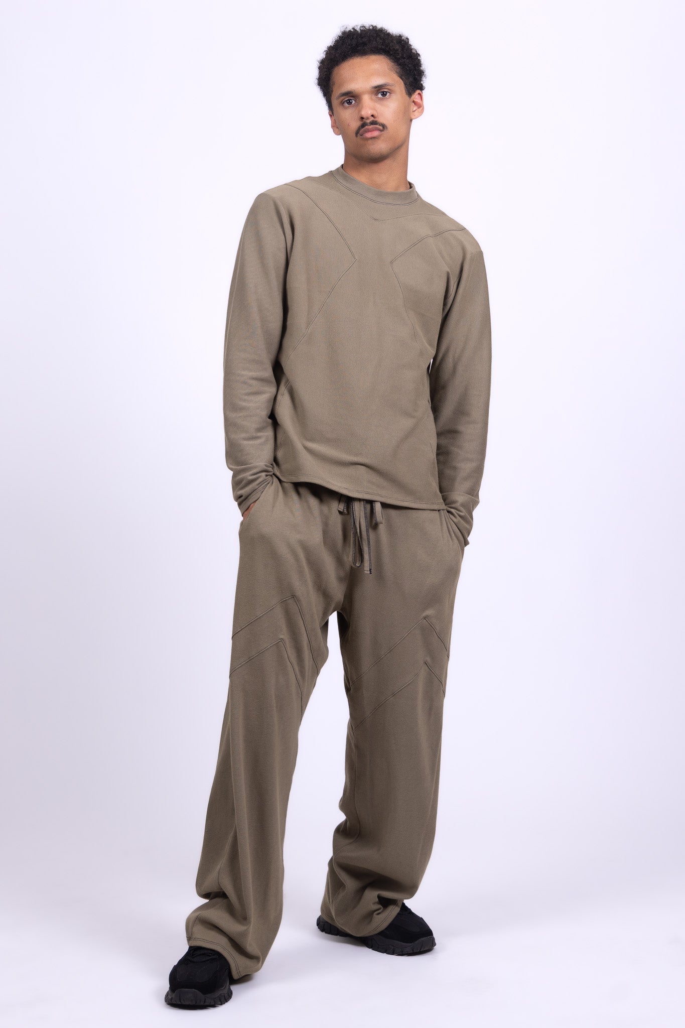 olive organic cotton long sleeve shirt