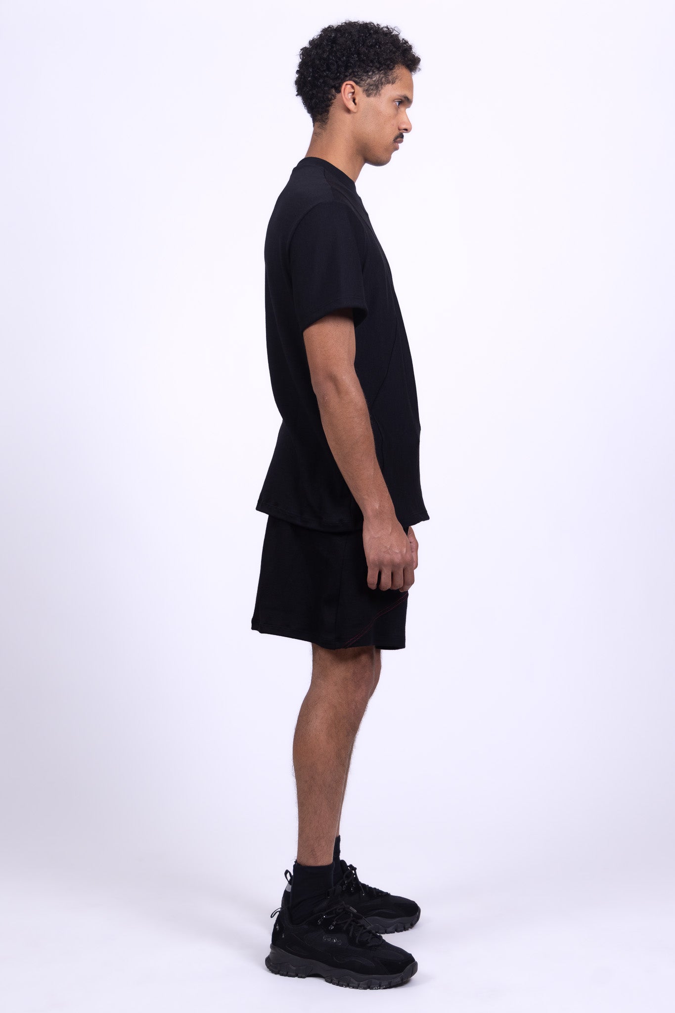 black merino wool shirt