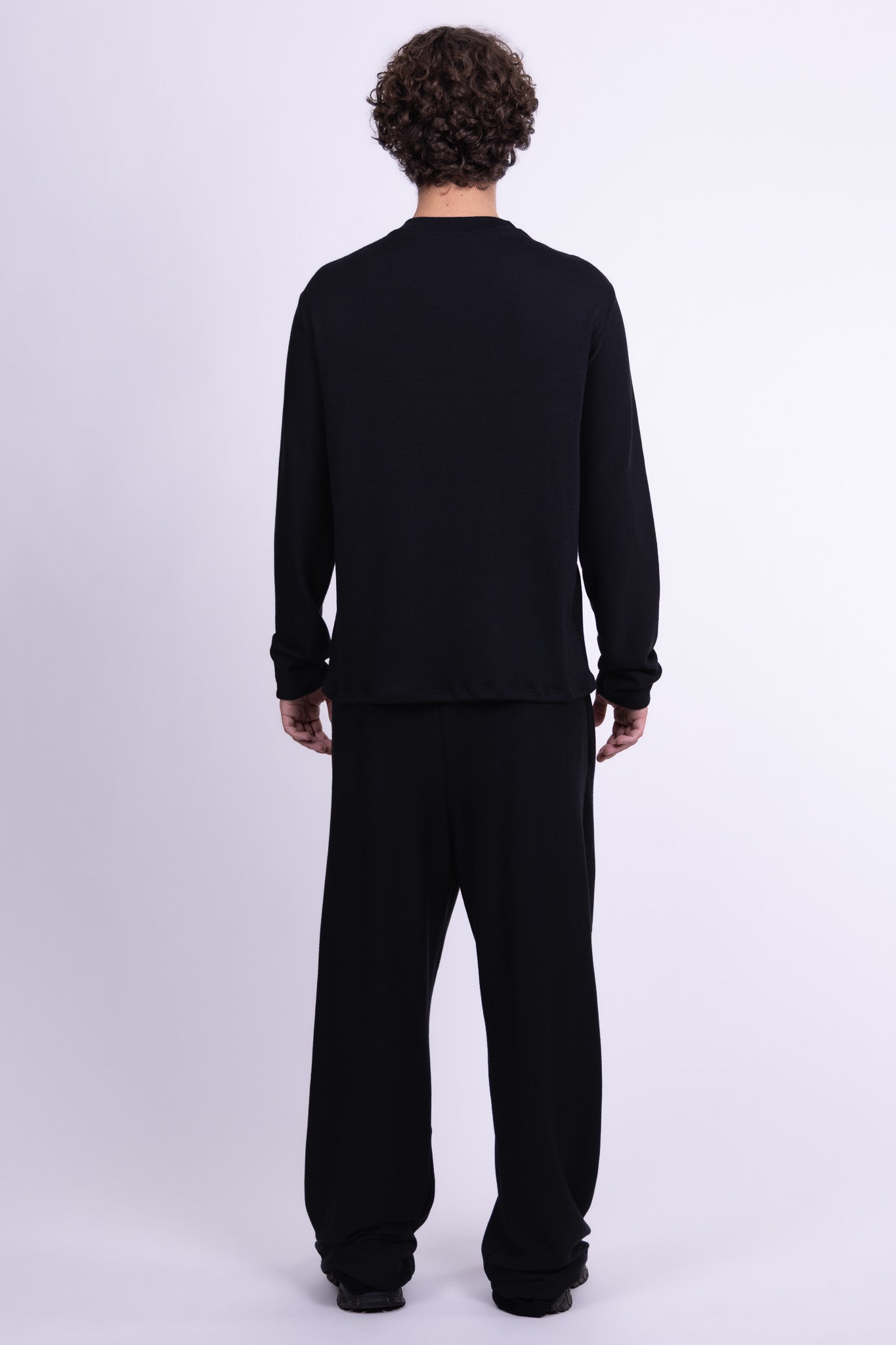 black merino wool pants