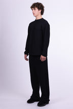 black merino wool pants