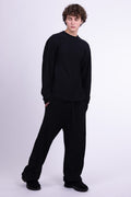 black merino wool pants