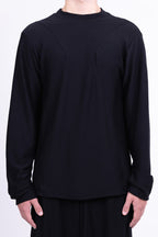 black merino wool long sleeve shirt