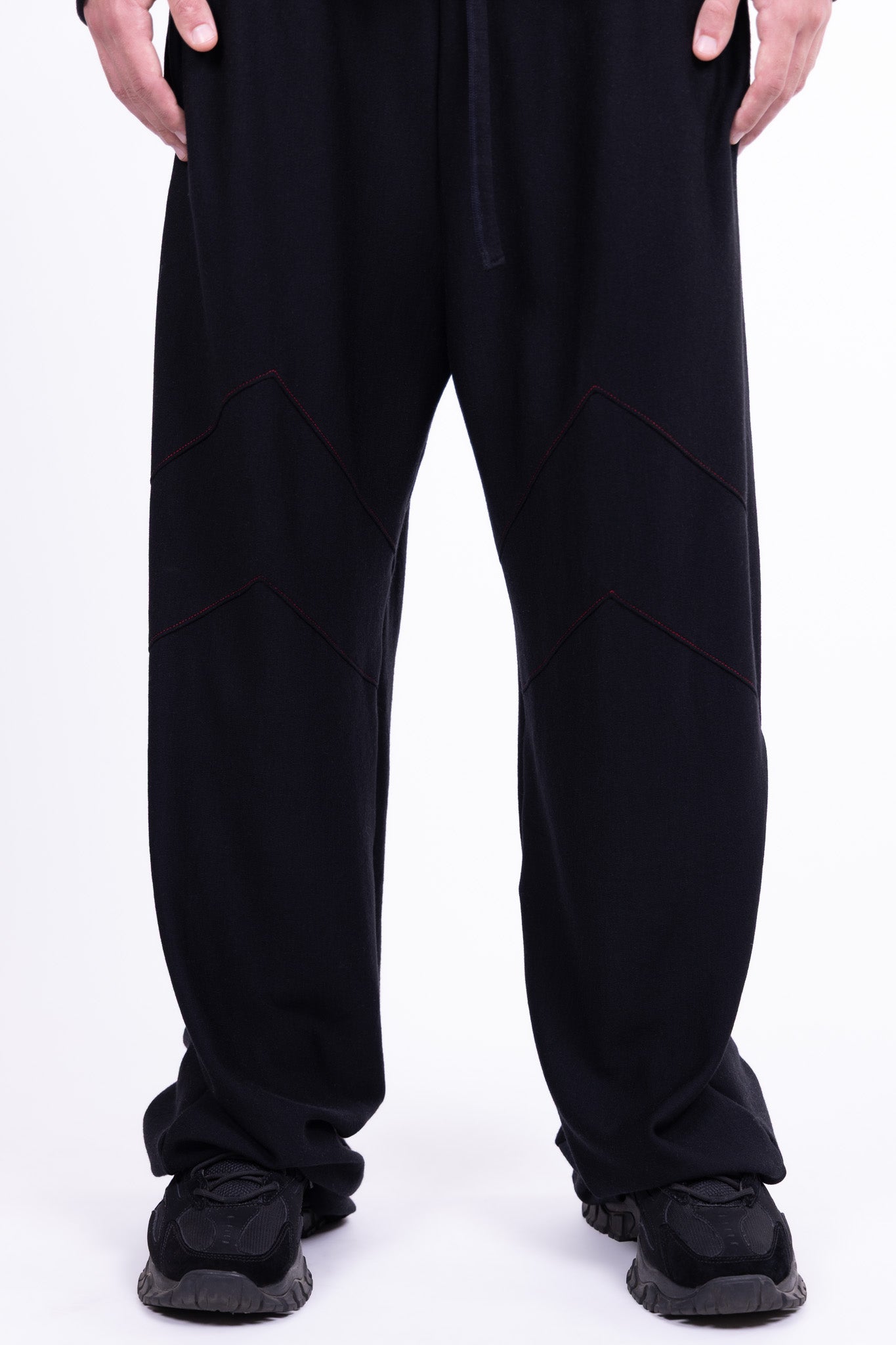 black merino wool pants