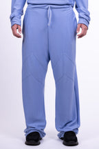 divine blue merino wool pants