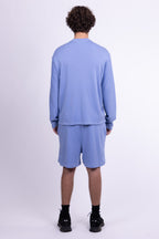 divine blue merino wool shorts