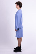 divine blue merino wool shorts