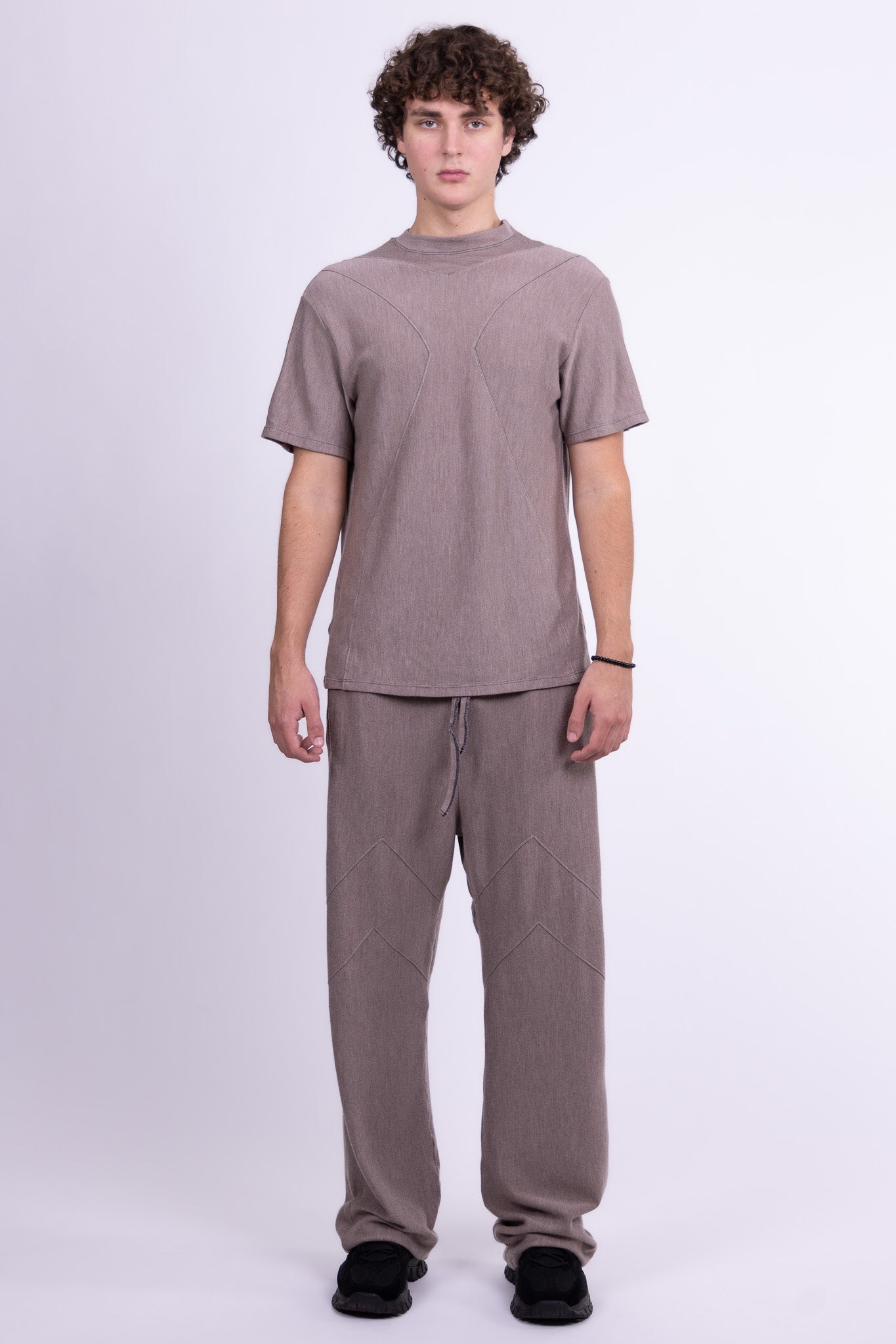 desert sand merino wool pants