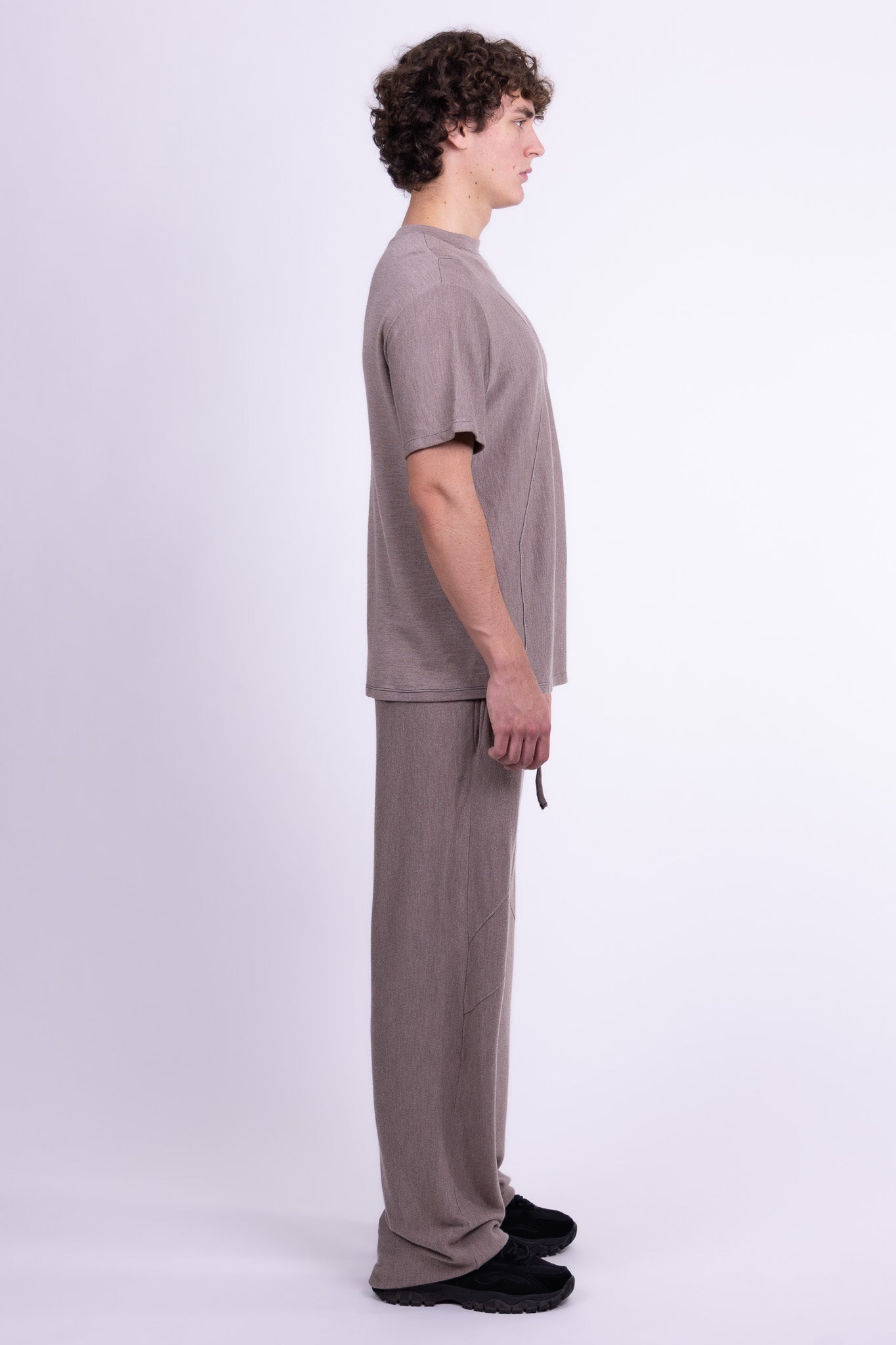desert sand merino wool pants