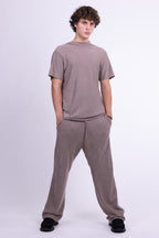 desert sand merino wool pants
