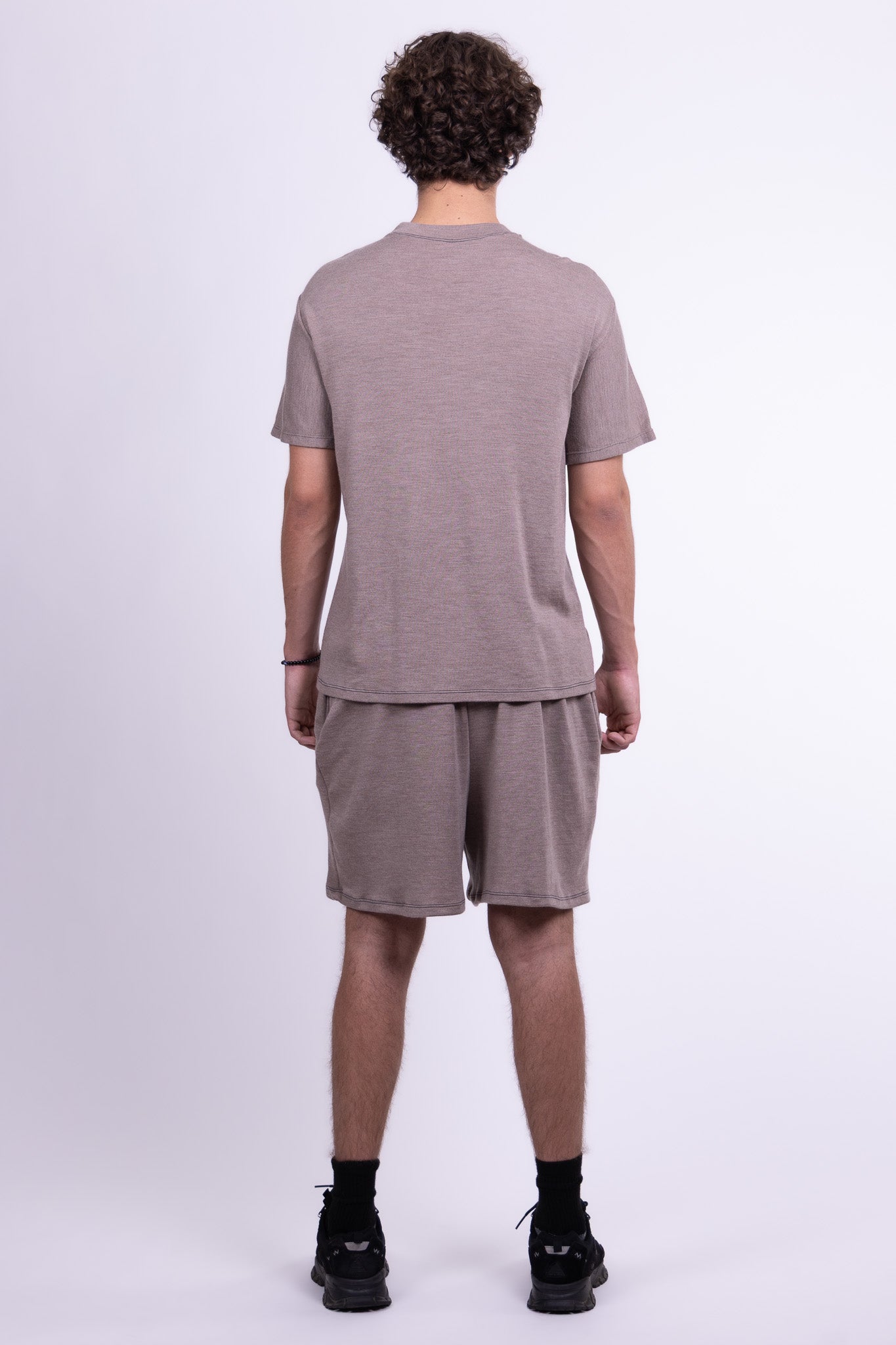 desert sand merino wool shorts