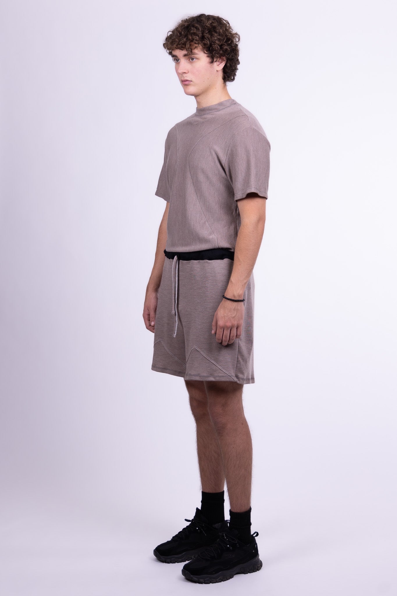 desert sand merino wool shorts