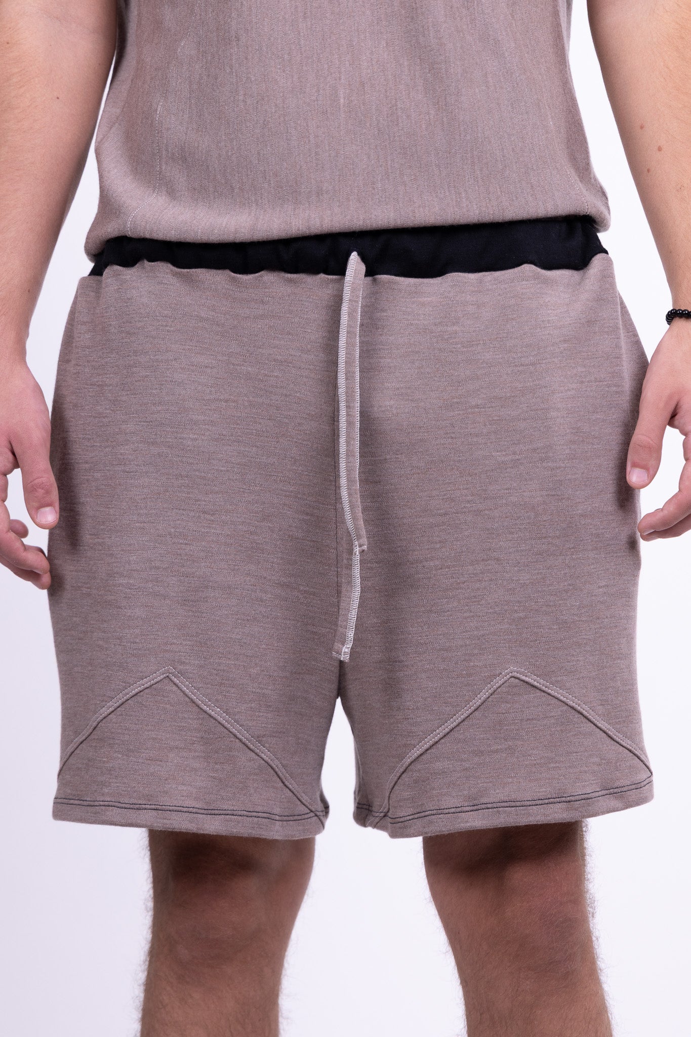desert sand merino wool shorts