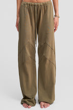 olive organic cotton loose pants