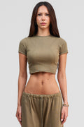 olive organic cotton shirt