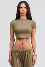 olive organic cotton shirt
