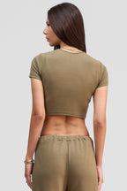 olive organic cotton shirt
