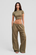 olive organic cotton shirt