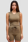 olive organic cotton tank top