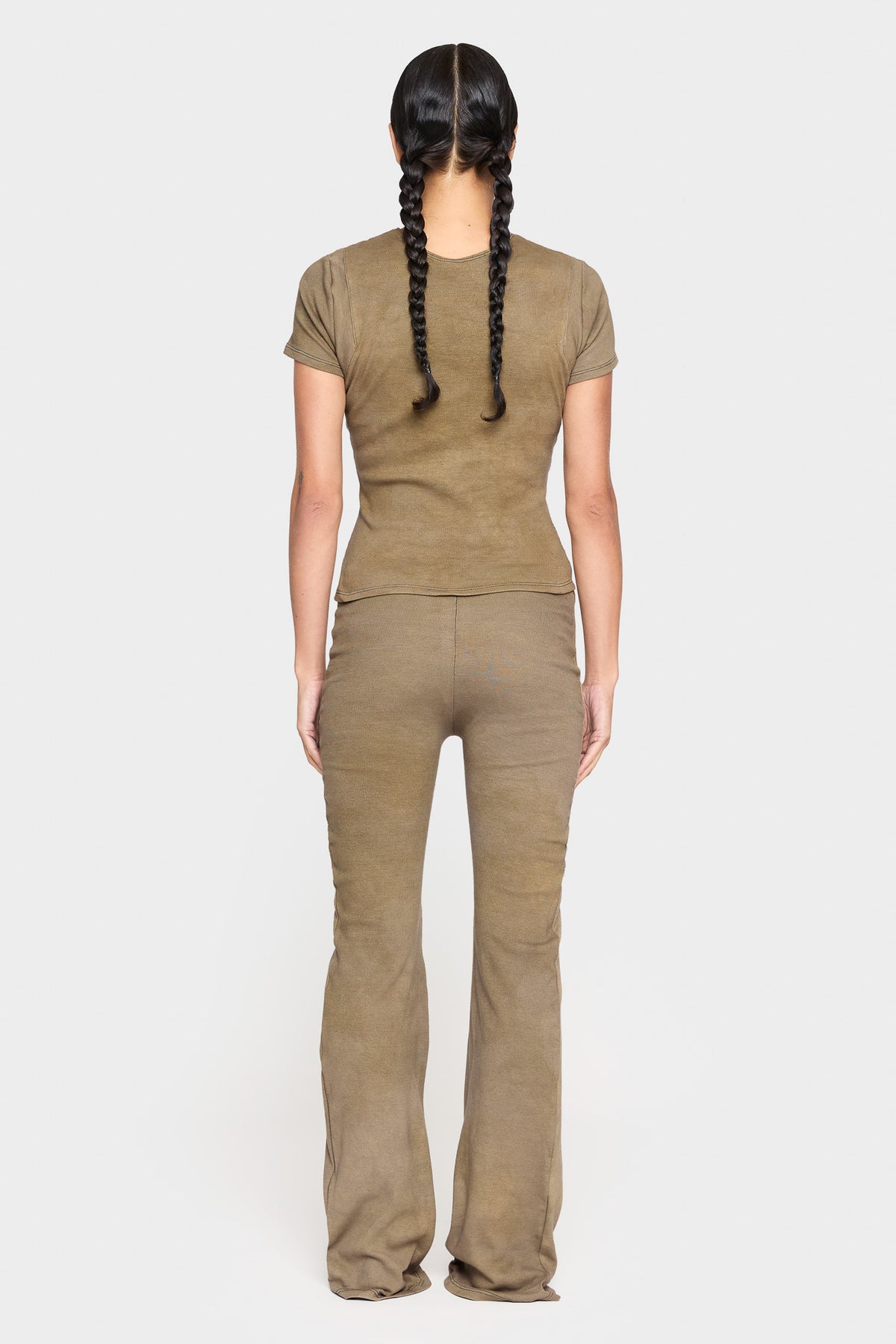 olive organic cotton pants