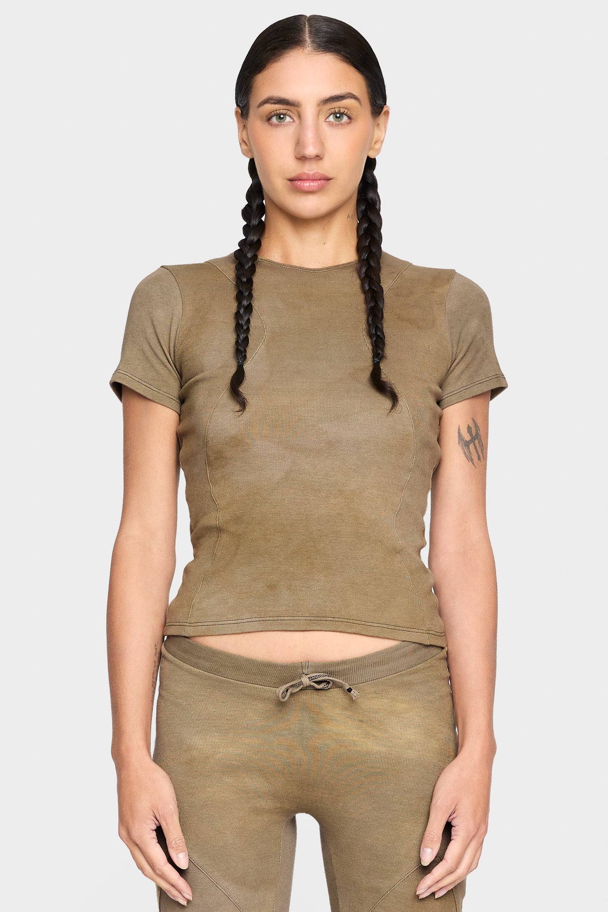 olive organic cotton shirt