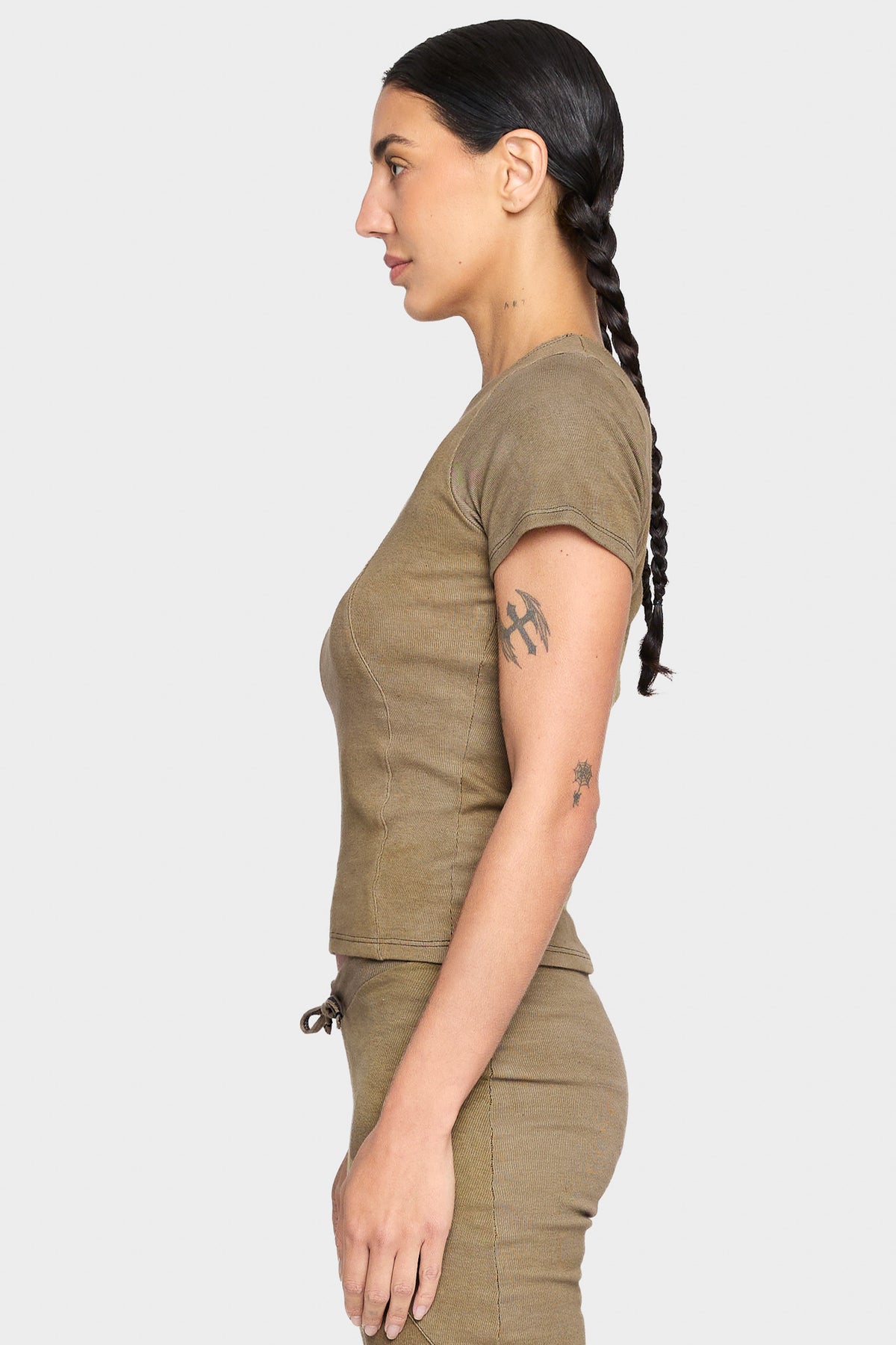 olive organic cotton shirt