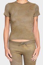 olive organic cotton shirt