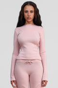 thulite pink merino wool long sleeve shirt